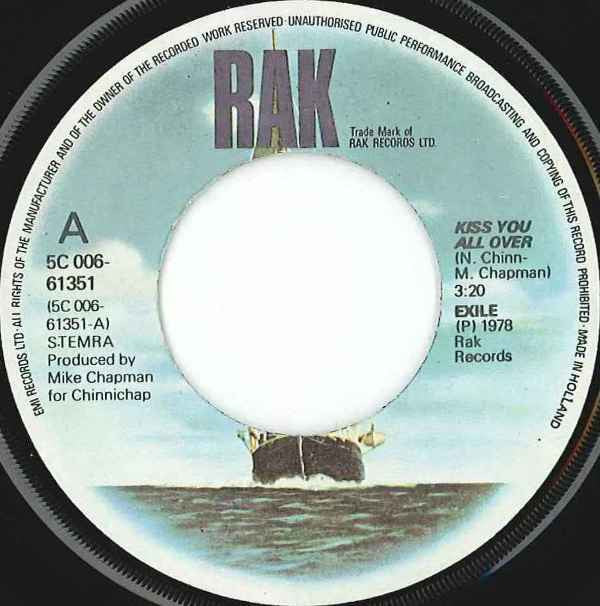 Exile (7) : Kiss You All Over (7", Single)