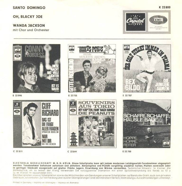 Wanda Jackson : Santo Domingo / Oh, Blacky Joe (7", Single)