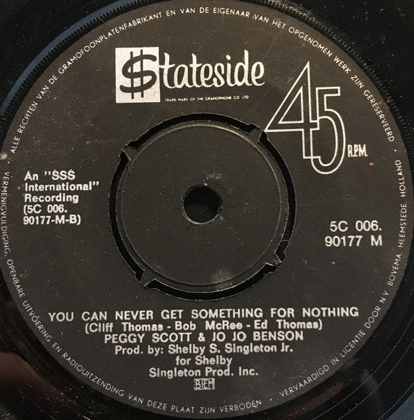 Peggy Scott & Jo Jo Benson : Every Little Bit Hurts (7", Single)