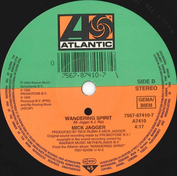 Mick Jagger : Sweet Thing (7", Single)