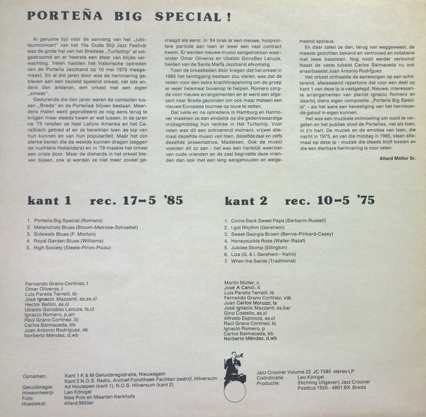 Porteña Jazz Band : Jazz Crooner Volume 22 (LP, Album)