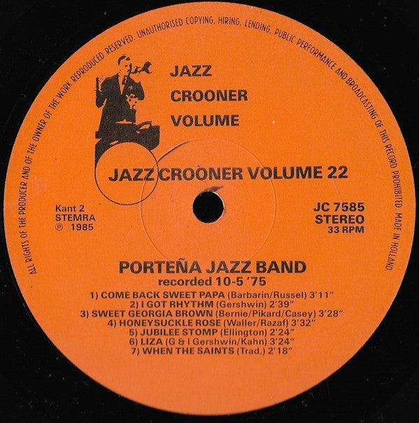 Porteña Jazz Band : Jazz Crooner Volume 22 (LP, Album)