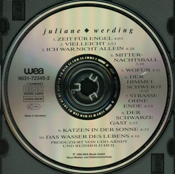 Juliane Werding : Zeit Für Engel (CD, Album, RP)