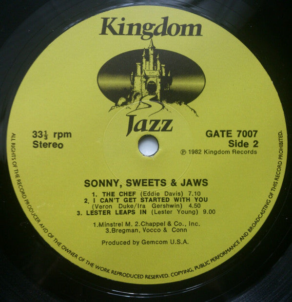 Sonny Stitt, Harry Edison And Eddie "Lockjaw" Davis : Sonny, Sweets & Jaws (LP, Album)