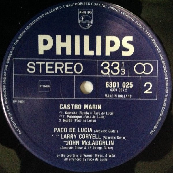 Paco de Lucía : Castro Marin (LP, Album)