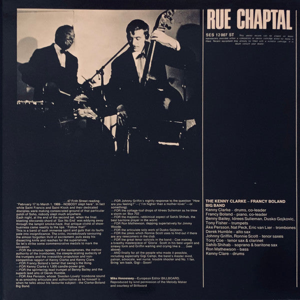 Clarke-Boland Big Band : Live At Ronnie's ; Album 2 ; Rue Chaptal (LP, Album, Gat)