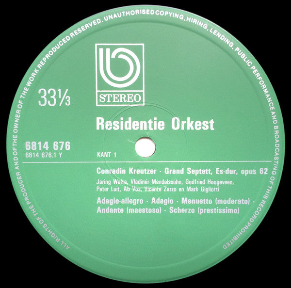 Residentie Orkest - Konradin Kreutzer, August Klughardt : Kreutzer Septett - Klughardt Quintett (LP, Album, Club)