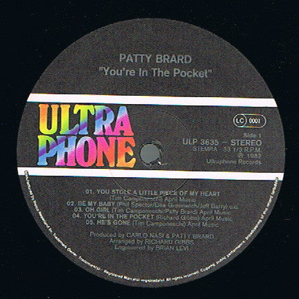 Patty Brard : You're In The Pocket (LP, Album)