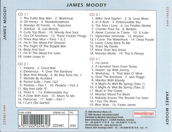 James Moody : Just Moody (4xCD, Comp, RM)