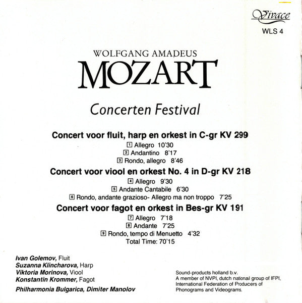 Wolfgang Amadeus Mozart : Concerten Festival Deel 4 (CD)
