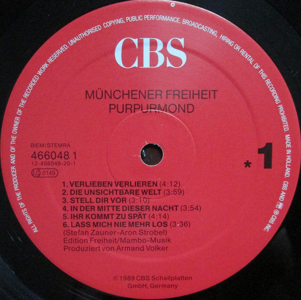Münchener Freiheit : Purpurmond (LP, Album)