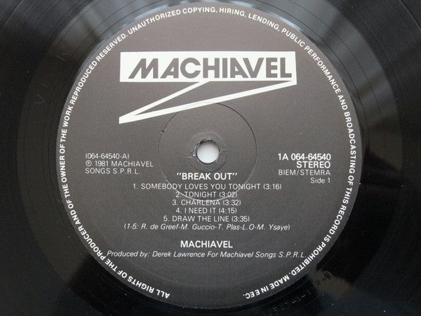 Machiavel : Break Out (LP, Album)