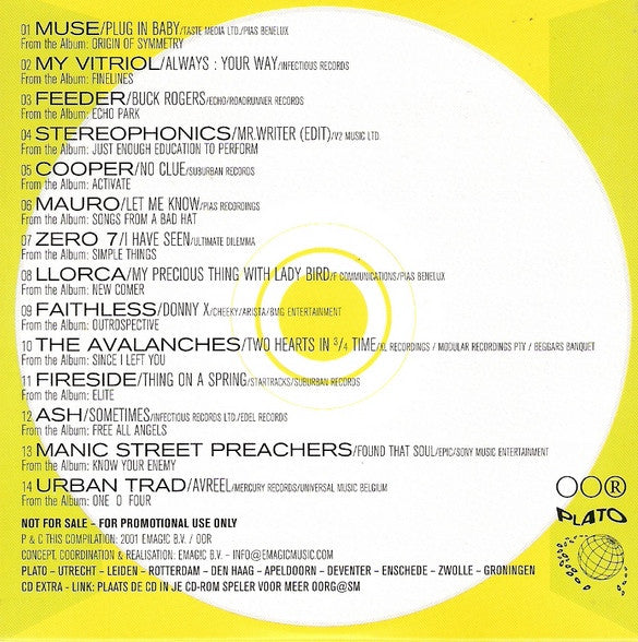 Various : Oorgasm 05 (14 Tracks Voor De Toekomst) (CD, Comp, Enh, Promo)