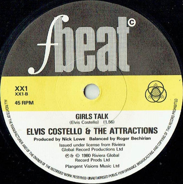 Elvis Costello & The Attractions : I Can't Stand Up For Falling Down (7", Single)