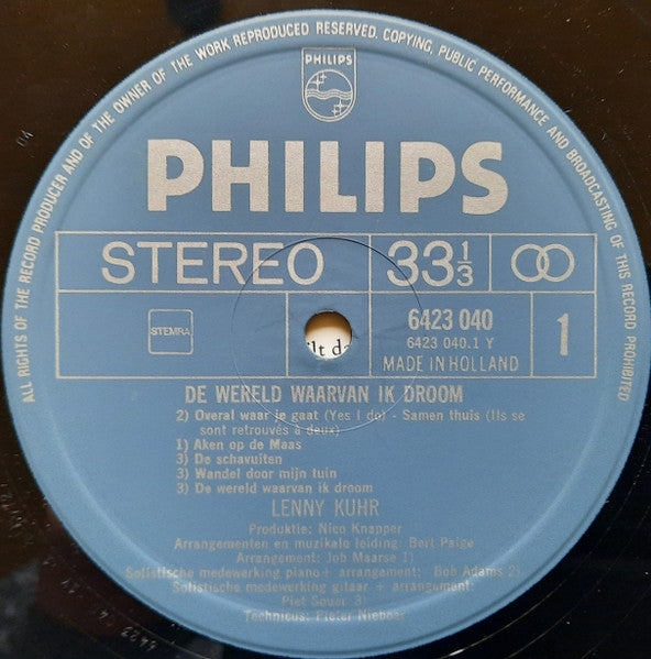 Lenny Kuhr : De Wereld Waarvan Ik Droom (LP, Album)