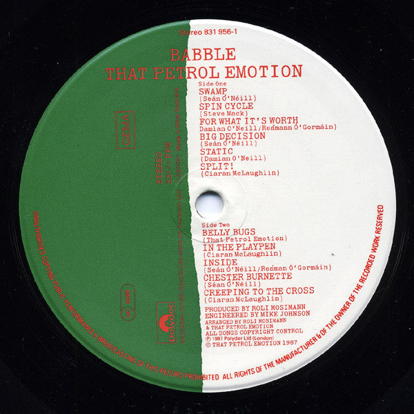 That Petrol Emotion : Babble (LP, Album)