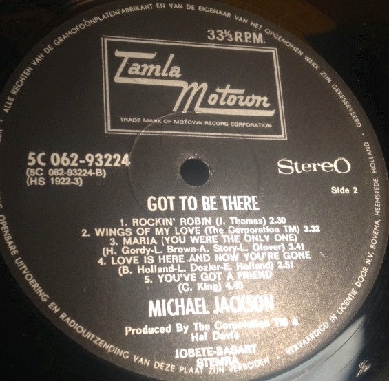 Michael Jackson : Got To Be There (LP, Album)