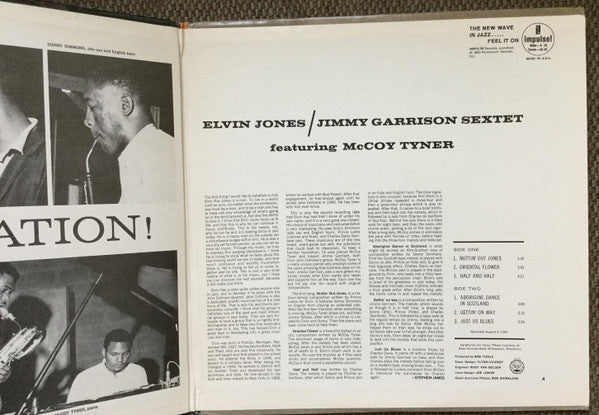Elvin Jones/Jimmy Garrison Sextet Featuring McCoy Tyner : Illumination! (LP, Album, RE, Gat)