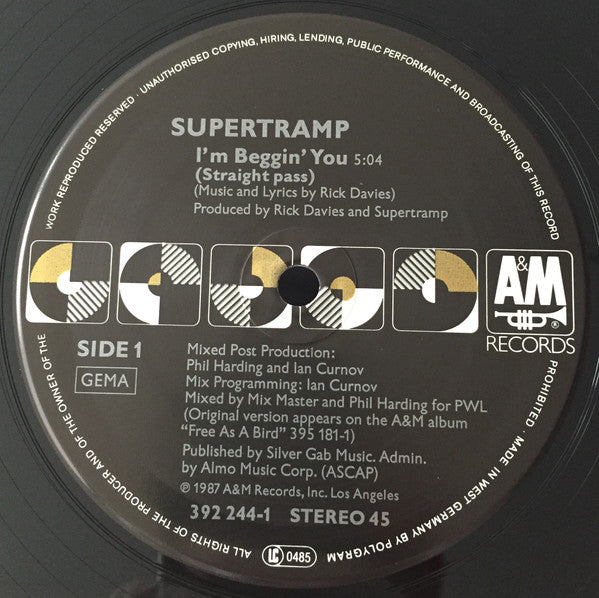 Supertramp : I'm Beggin' You (12")