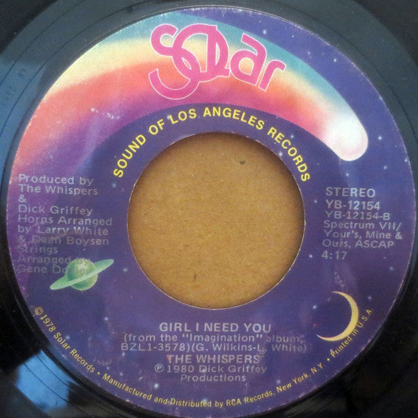 The Whispers : It's A Love Thing (7", Styrene)