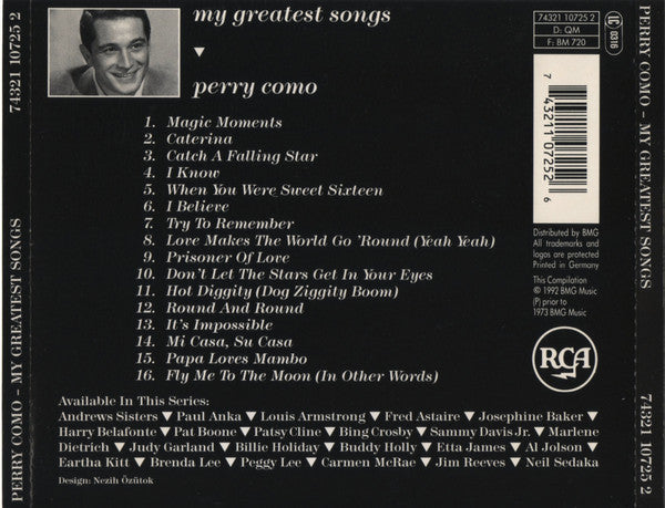 Perry Como : My Greatest Songs (CD, Comp)