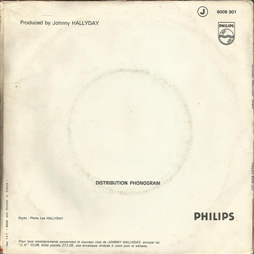 Johnny Hallyday : Avant / Tu Peux Partir Si Tu Le Veux (7", Single, Mono)