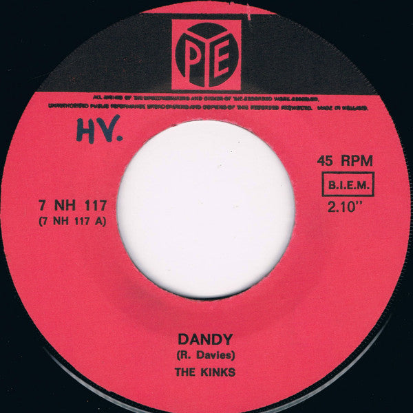 The Kinks : Dandy (7", Single, Lar)