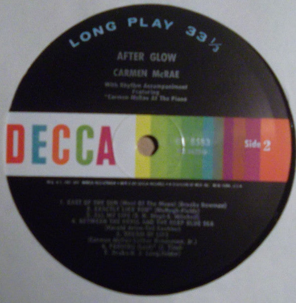 Carmen McRae : After Glow (LP, Album, Mono, RE)