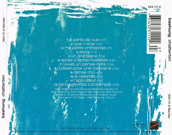 Alain Bashung : Chatterton (CD, Album)