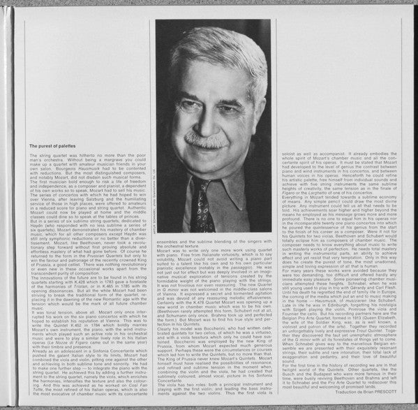 Wolfgang Amadeus Mozart - Pro Arte Quartet, Artur Schnabel, Alfred Hobday : Quatuor En Sol Mineur Pour Piano Et Cordes K. 478 / Quintette A Cordes En Sol Mineur K. 516 (2xLP, Comp, RE)