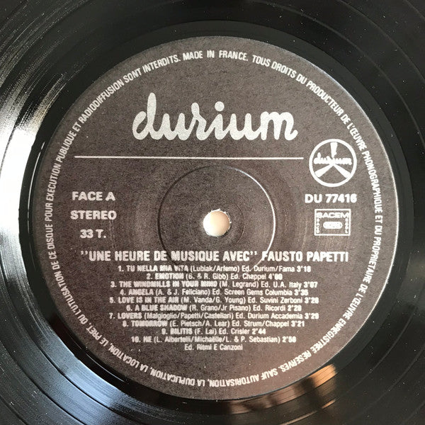 Fausto Papetti : Une Heure De Musique Avec Fausto Papetti (LP, Comp)
