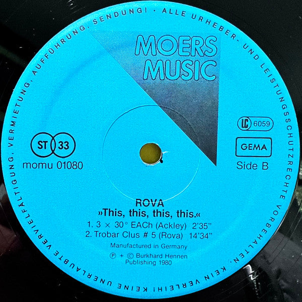 Rova* : This, This, This, This. (LP, Album)