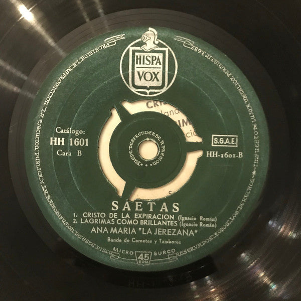 Ana Maria "La Jerezana" :  Saetas (7", EP)