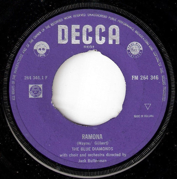 The Blue Diamonds : Ramona / All Of Me (7", Single, Mono)