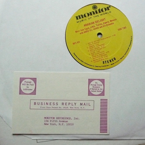 Abdu-El-Hanid And His Orchestra : Arabian Delight! (LP, Album)