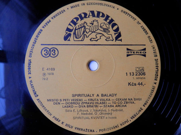 Spirituál Kvintet : Spirituály A Balady (LP, RP)