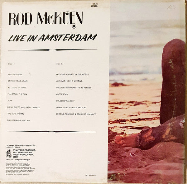 Rod McKuen : Live In Amsterdam (LP, Album)
