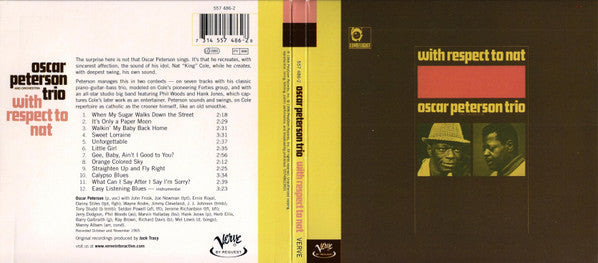 The Oscar Peterson Trio : With Respect To Nat (CD, Album, RE, RM, Dig)