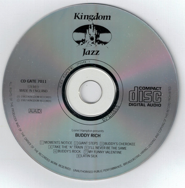 Buddy Rich : Lionel Hampton Presents Buddy Rich (CD, Album, RE)