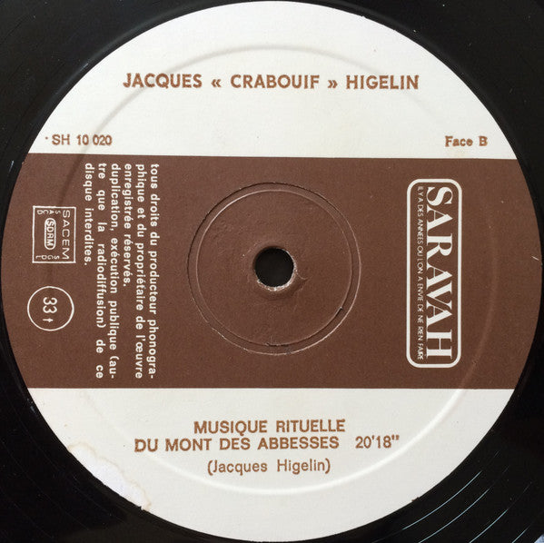 Jacques Higelin : Jacques "Crabouif" Higelin (LP, Album, Gat)