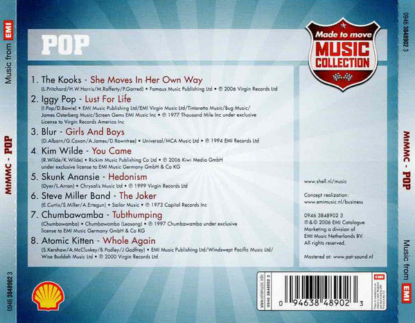 Various : Made To Move Music Collection - Pop (CD, Comp)