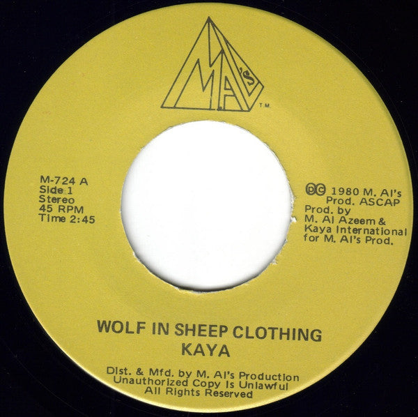 Kaya (30) : Wolf In Sheep Clothing (7", Single)