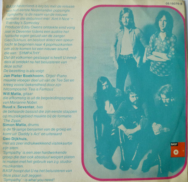 Sympathy (3) : Ain't It Nice (7", Single)