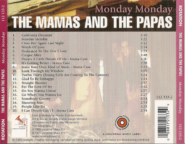 The Mamas & The Papas : Monday Monday (CD, Comp, RE)