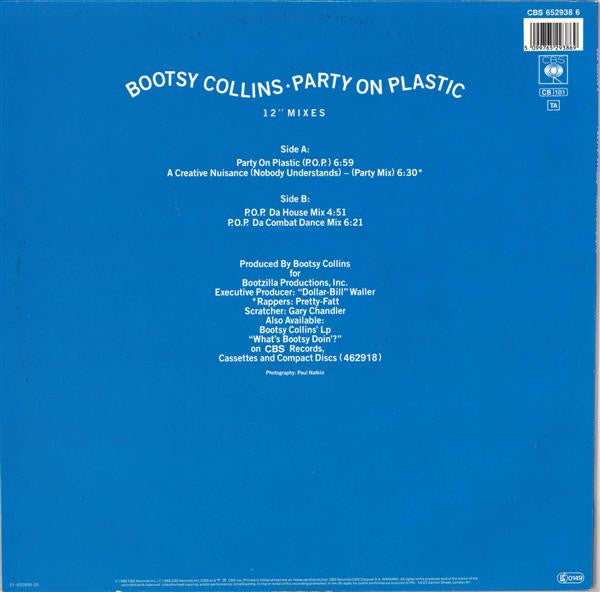 Bootsy Collins : Party On Plastic (12", Maxi)