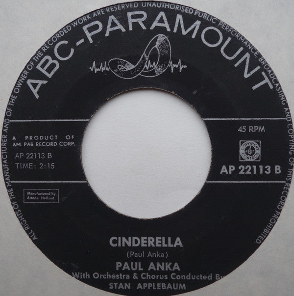 Paul Anka : Kissin' On The Phone (7", Single)