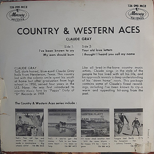 Claude Gray (2) : Country & Western Aces (7", Mono)