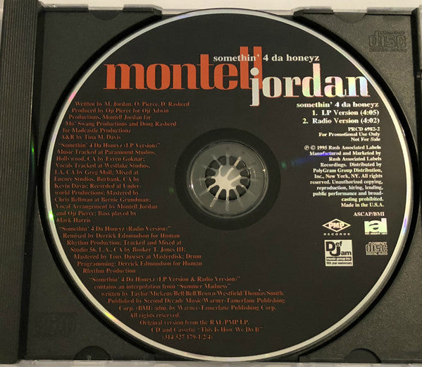 Montell Jordan : Somethin' 4 Da Honeyz (CD, Single, Promo)