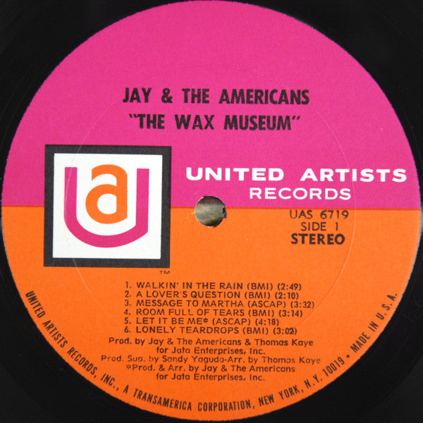 Jay And The Americans* : Wax Museum (LP, Album, All)