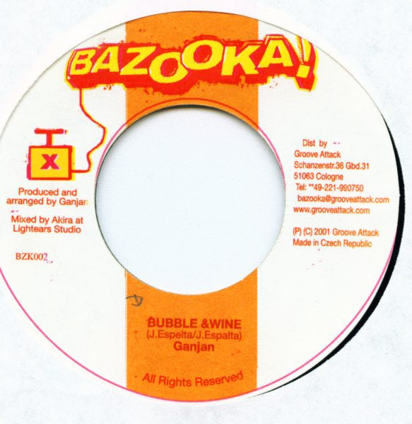 Ganjan / Der Biber : Bubble & Wine / Lecker Mädche (7", Single)
